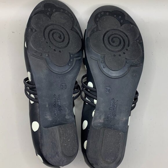 Gudrun Sjoden Black with white polka dot shoes size 38 - Picture 7 of 9